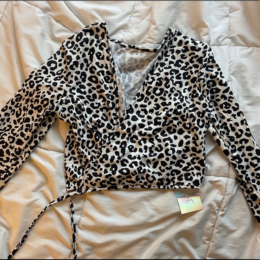 Animal Print Tie Top